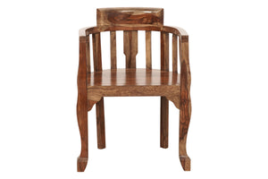 Lubin Solid Wood Living Room Chair in Honey Oak Finished - Rajasthali Furniture