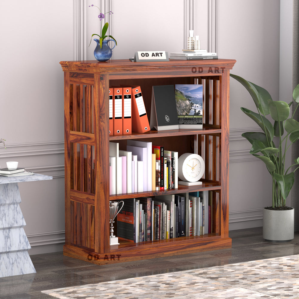 Small Size BookShelf for Bedroom, Office, Classroom, | Natural Finish | - Rajasthali Furniture 