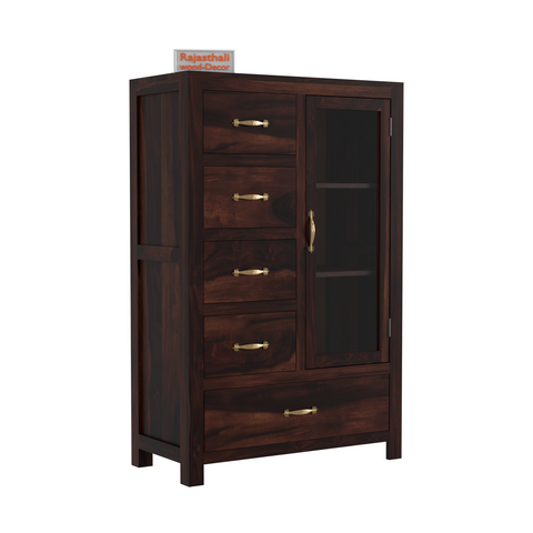 Wooden Display Sideboard cabinet cum chest of drawers for living room