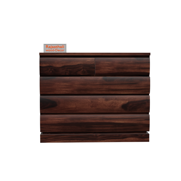 Oskar Solid Wood Five Drawer Chester in Honey Oak Finished Rajasthali Furniture - Rajasthali Furniture 