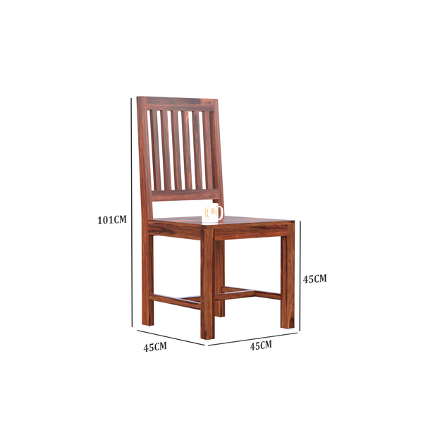 Samoa Solid Sheesham Wood Six Seat Dining Table set in Natural Finish - Rajasthali Furniture 