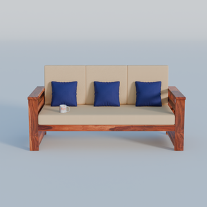 Solid Sheesham Wood Sofa Set 5 Seater | Wooden Sofaset 3+1+1 | Sofa Sets for Living Room - Rajasthali Furniture 