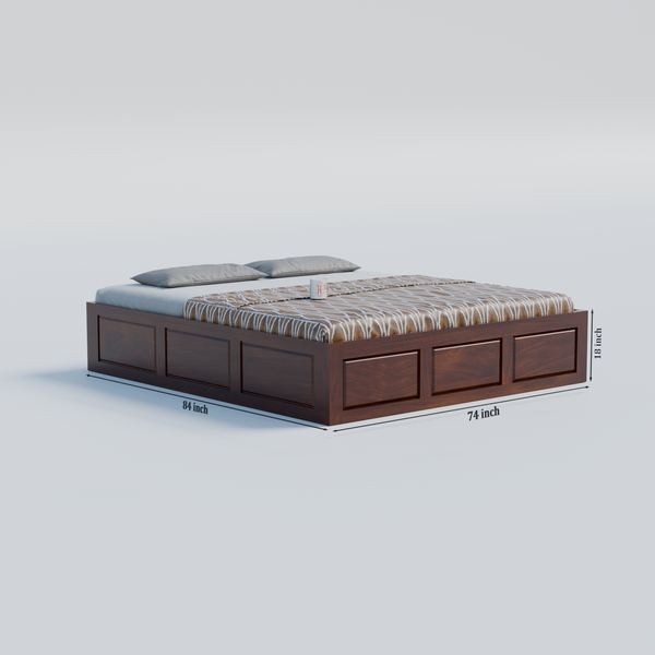 Solid Wood Diwan Cot for Home Hall | Diwan Cum Bed with Storage | Divan Bed for Living Room in Natural Honey Oak Color - Rajasthali Furniture 