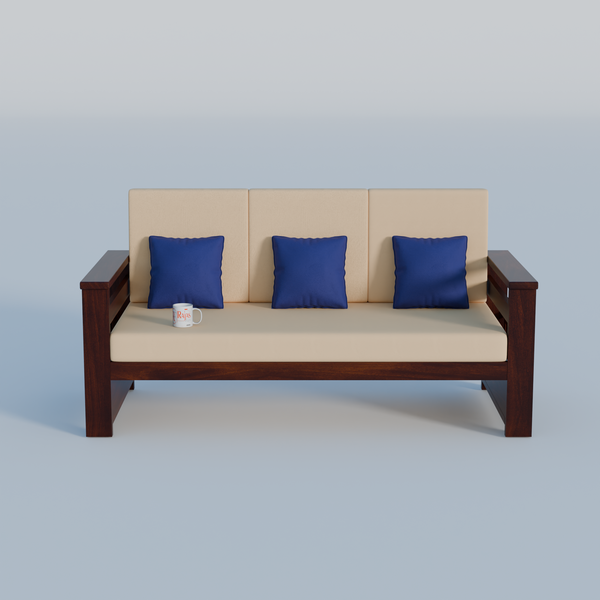 Solid Sheesham Wood Sofa Set 5 Seater | Wooden Sofaset 3+1+1 | Sofa Sets for Living Room - Rajasthali Furniture 