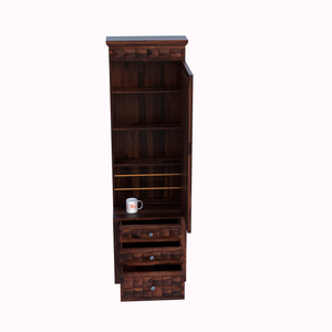 Wood Dressing Table with Mirror and Storage, Wooden Table, Drawer, Bedroom Furniture, Makeup Vanity Table, Honey Finish, Brown - Rajasthali Furniture 