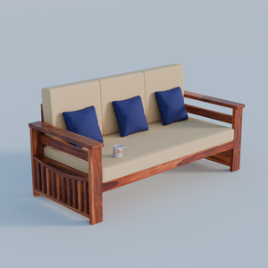 Solid Sheesham Wood Sofa Set 5 Seater | Wooden Sofaset 3+1+1 | Sofa Sets for Living Room - Rajasthali Furniture 