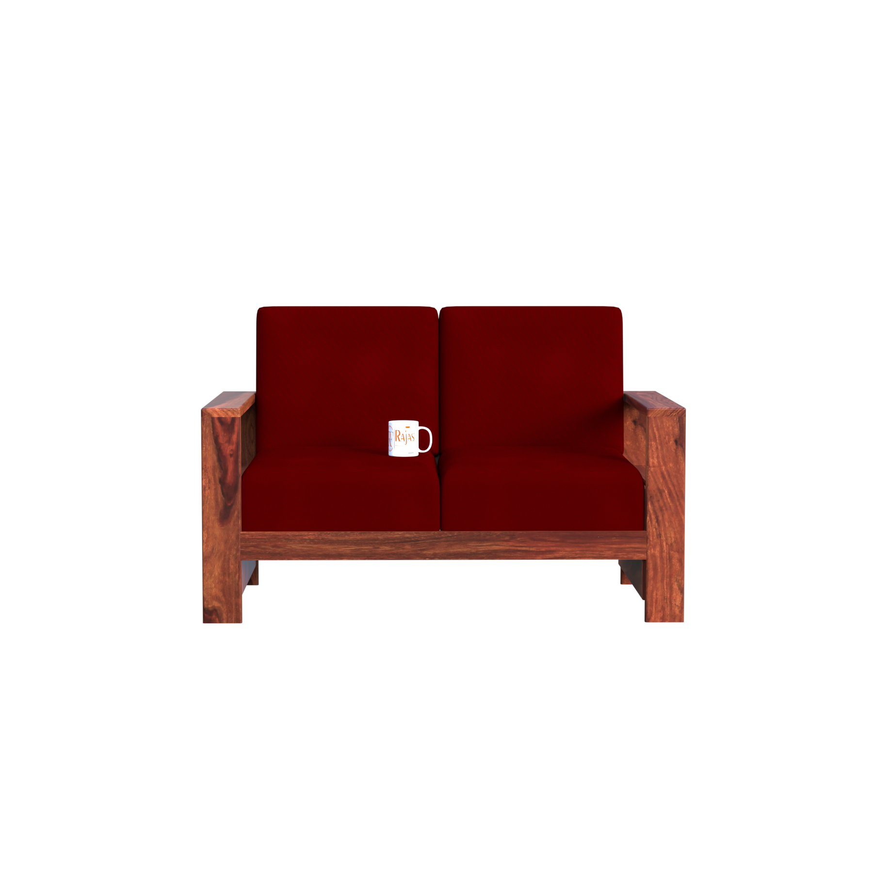 Ravishing Solid Wood 7 Seat (3+2+1+1) Sofa with Loose Upholstery in Natural finish - Rajasthali Furniture 