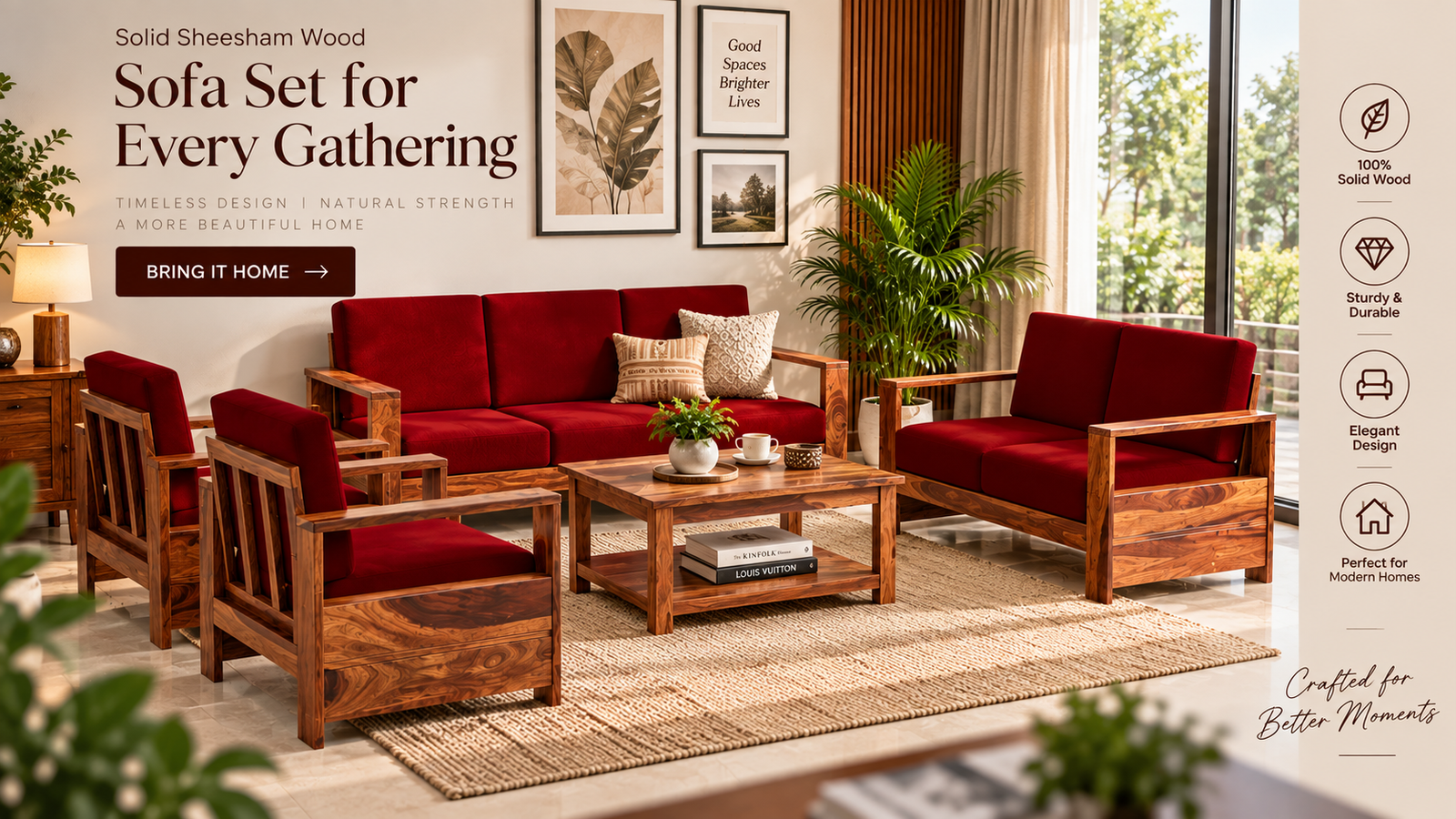 Solid Sheesham Wood Living Room Furniture Collection – TV Units, Sideboards, Coffee Tables & Storage Furniture by Rajasthali Furniture