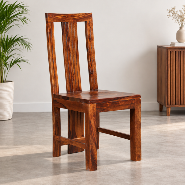 Katrina Sheesham Wood Dining Chair (Natural Finish)