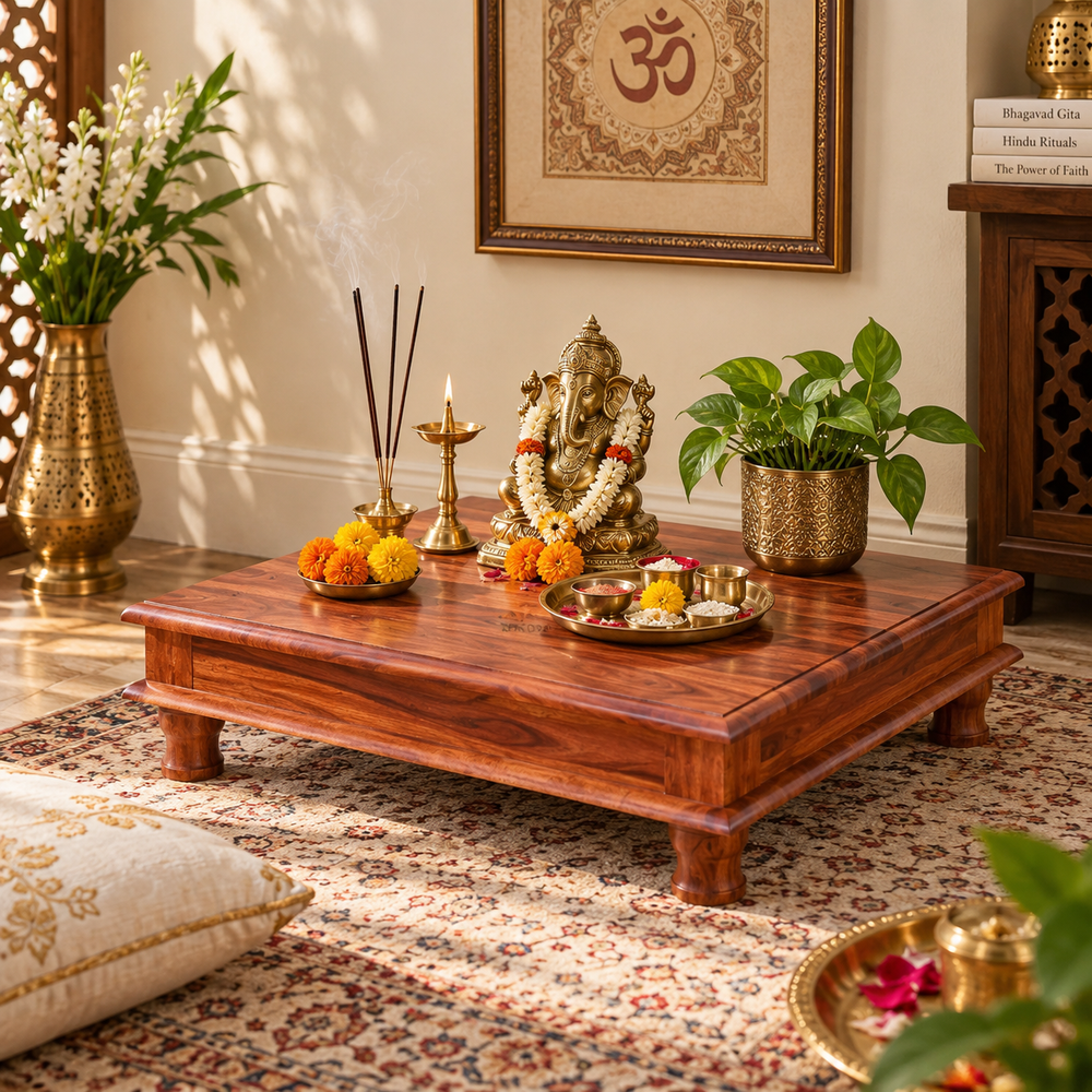Wooden Pooja Mandirs & Chowkis