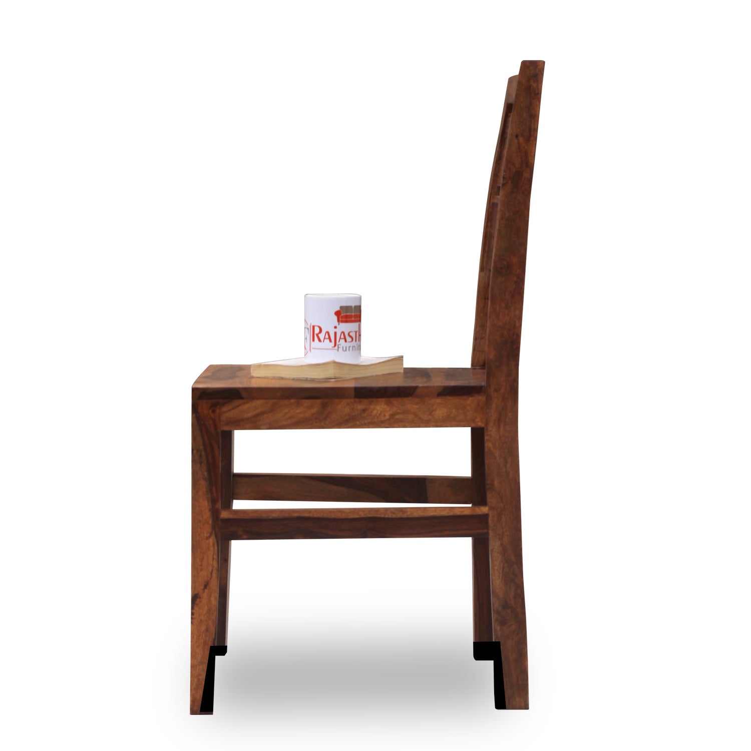 Lowa Solid Sheesham Wood Dining cum Study Chair in Natural Finish - Rajasthali Furniture 