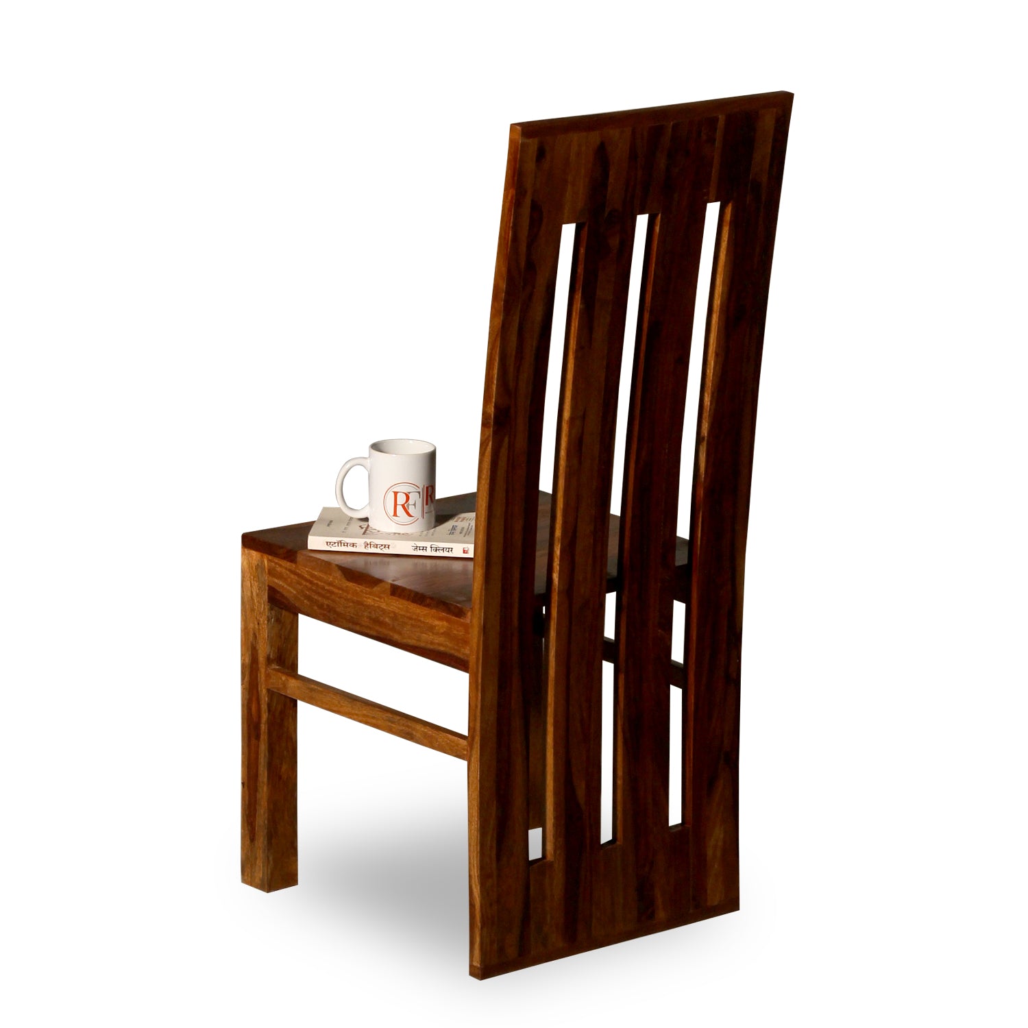 Poster Solid Sheesham Wood Dining cum Study Chair in Natural Finish - Rajasthali Furniture 