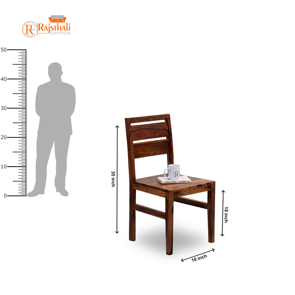 Lowa Sheesham Wood Dining & Study Chair (Natural Finish)