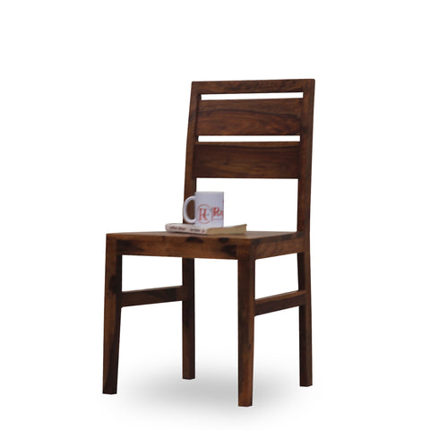 Lowa Solid Sheesham Wood Dining cum Study Chair in Natural Finish - Rajasthali Furniture 