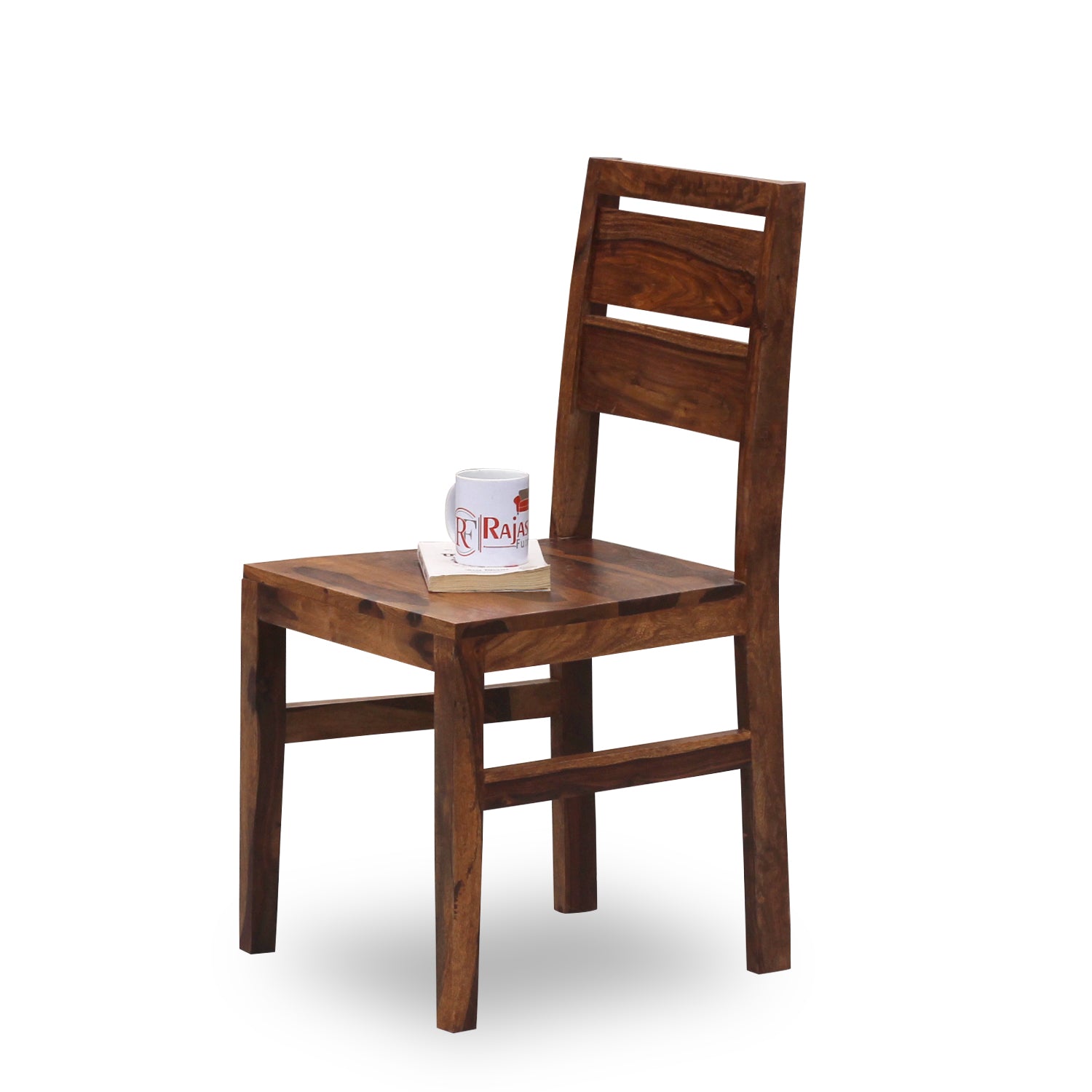 Lowa Solid Sheesham Wood Dining cum Study Chair in Natural Finish - Rajasthali Furniture 