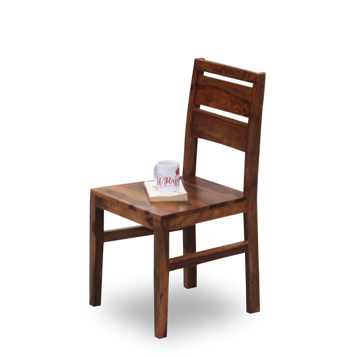 Lowa Solid Sheesham Wood Dining cum Study Chair in Natural Finish - Rajasthali Furniture 