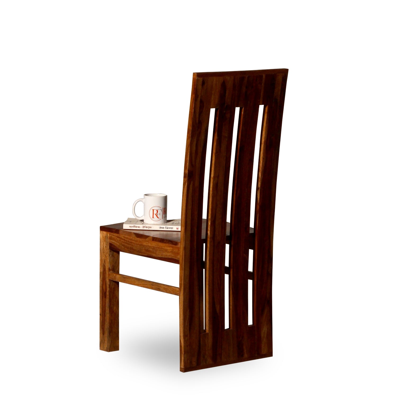 Poster Solid Sheesham Wood Dining cum Study Chair in Natural Finish - Rajasthali Furniture 