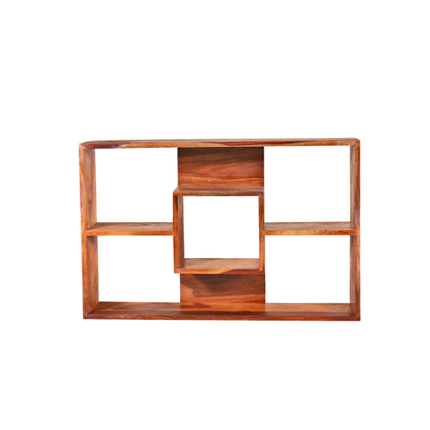 Gracie Solid Wood Wall Shelves in Natural Finish Rajasthali Furniture - rajasthali-furniture