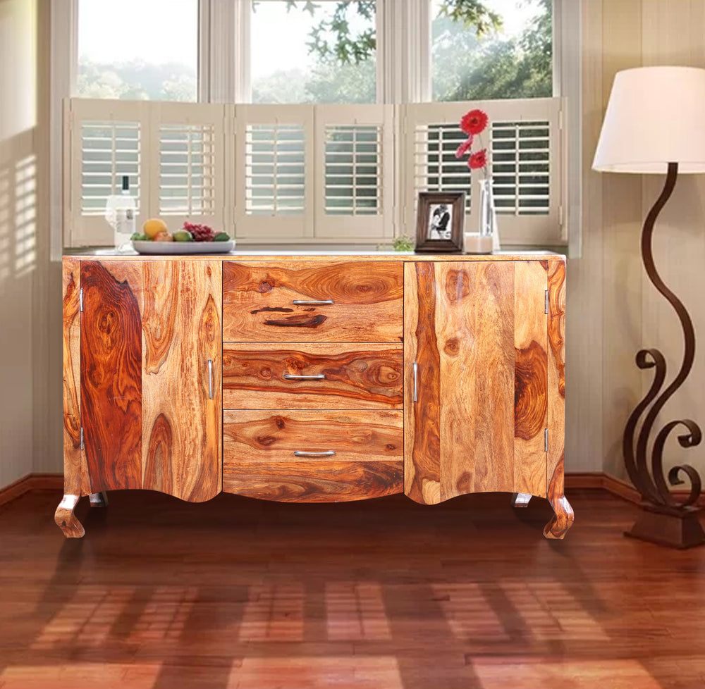 Shay Solid Wood Cabinet in Honey Finished Rajasthali Furniture - rajasthali-furniture