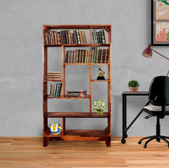Bottlesfoard Solid Wood Book Shelf in Natural Finish - rajasthali-furniture