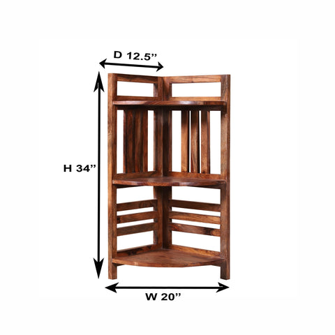 Buy Solid Wood Three Tier End Table 