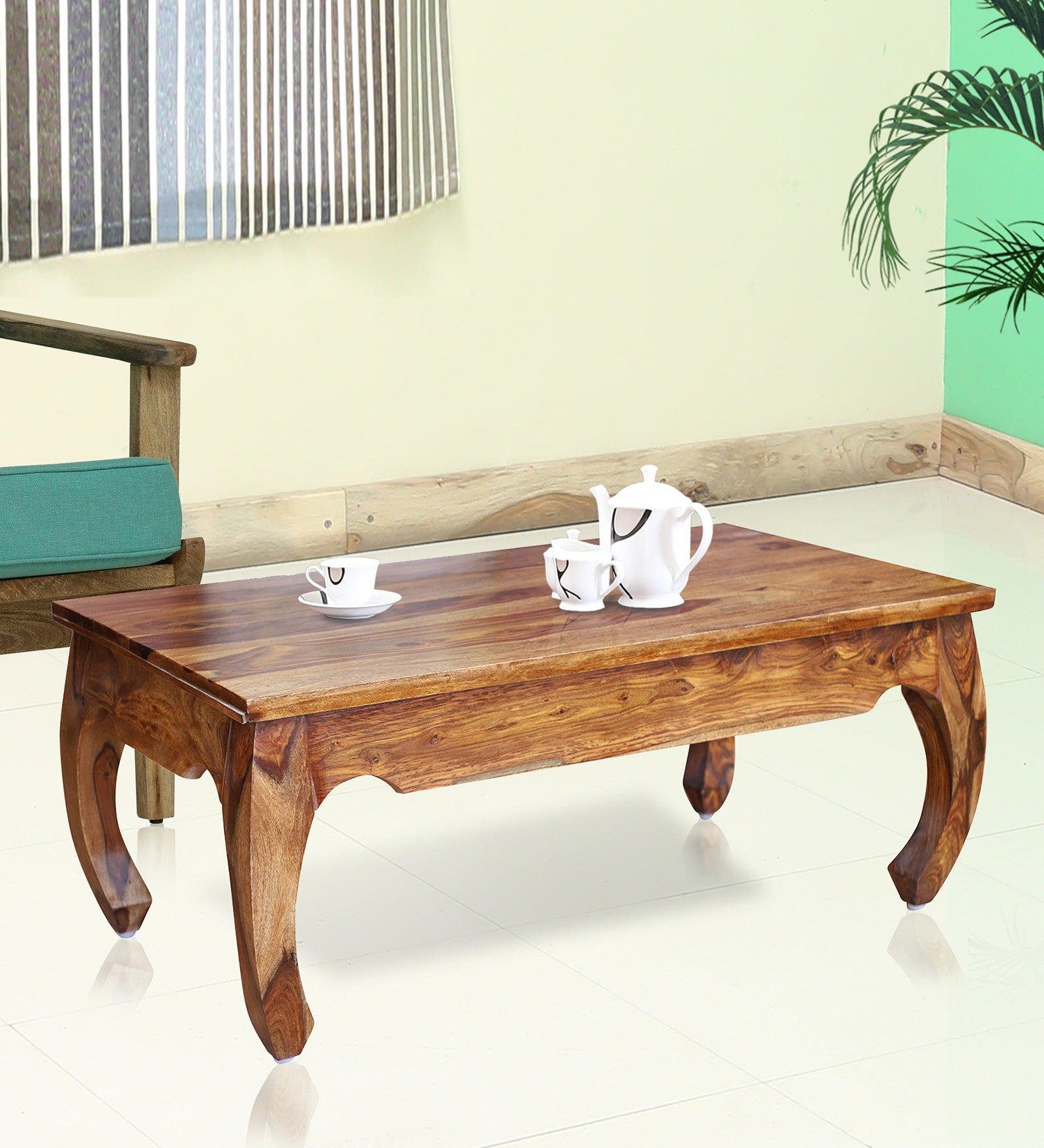 Eden Solid Wood Center Table in Honey Oak Finished Rajasthali Furniture - Rajasthali Furniture 