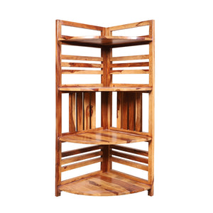 Strood Solid Wood Four Tier End Table - rajasthali-furnitureSolid Wood Four Tier End Table