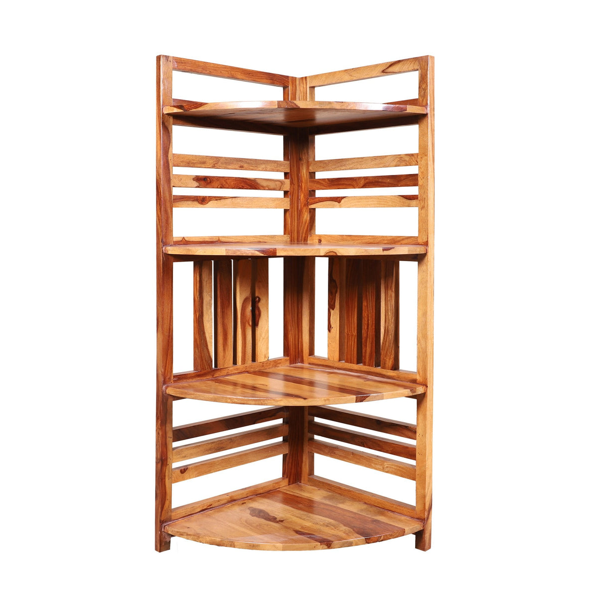 Strood Solid Wood Four Tier End Table - rajasthali-furnitureSolid Wood Four Tier End Table