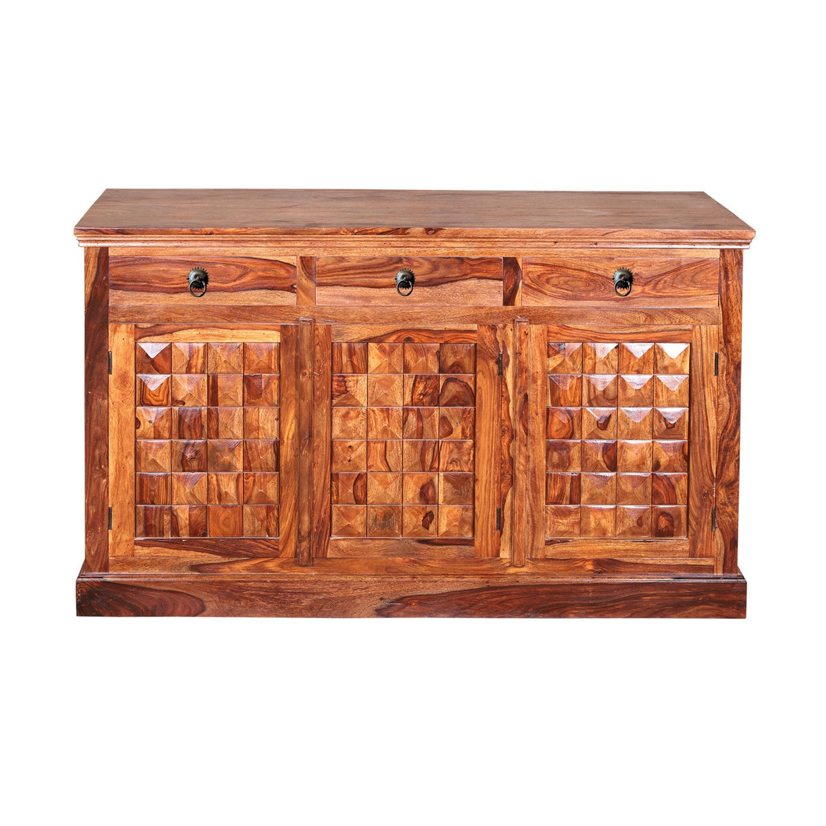 Bennis Solid Wood Side Board/Cabinet in Honey oak Finished Rajasthali Furniture - rajasthali-furniture