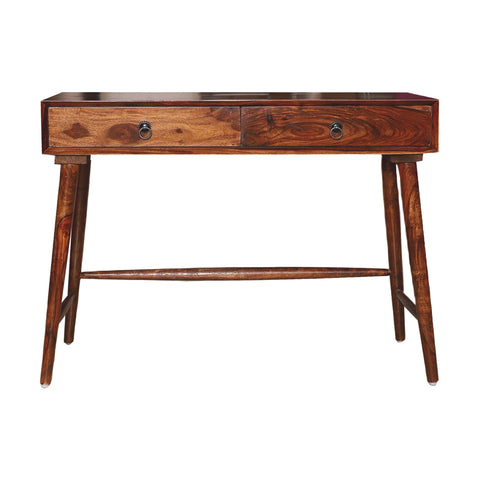 Longridge Solid Wood Two drawer wooden console Table - Rajasthali Furniture 