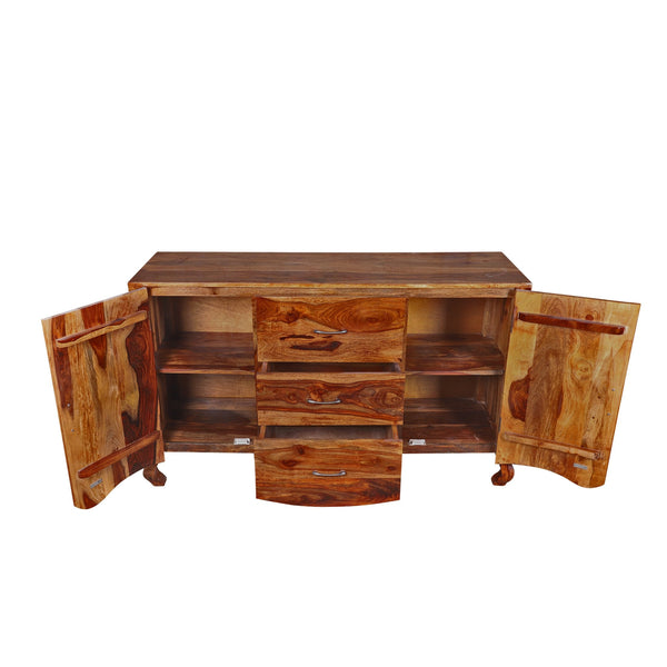 Shay Solid Wood Cabinet in Honey Finished Rajasthali Furniture - rajasthali-furniture