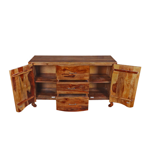 Shay Solid Wood Cabinet in Honey Finished Rajasthali Furniture - rajasthali-furniture