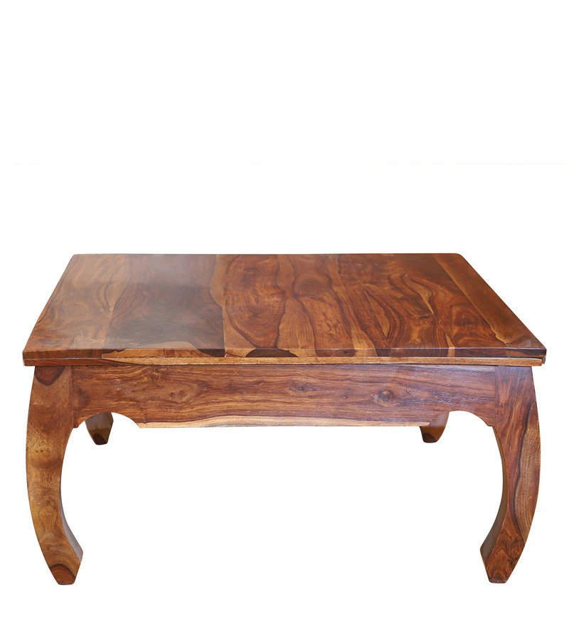 Rumia Solid Wood Center Table in Honey Oak Finished Rajasthali Furniture - Rajasthali Furniture 