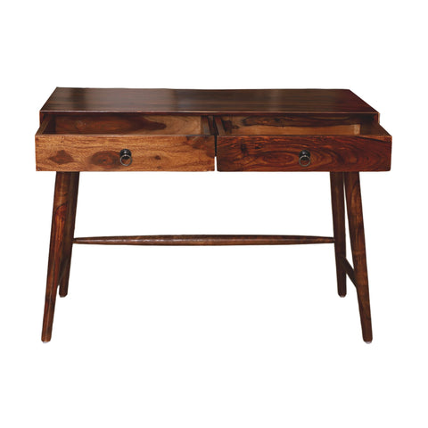 Longridge Solid Wood Two drawer wooden console Table - Rajasthali Furniture 