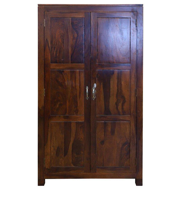 Arizona Solid Wood Two Door Almirah in Honey Oak Finished Rajasthali Furniture - Rajasthali Furniture 