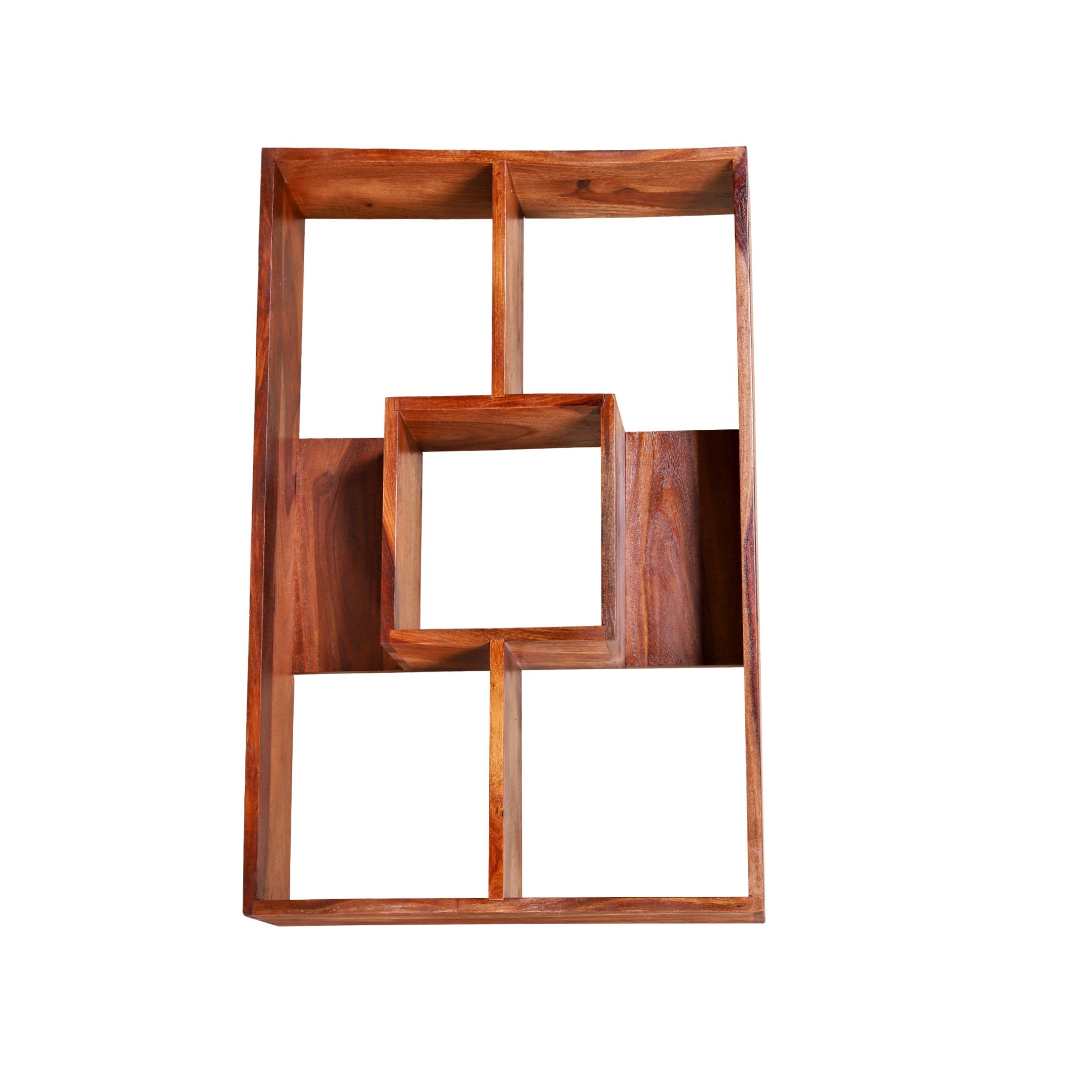 Gracie Solid Wood Wall Shelves in Natural Finish Rajasthali Furniture - rajasthali-furniture