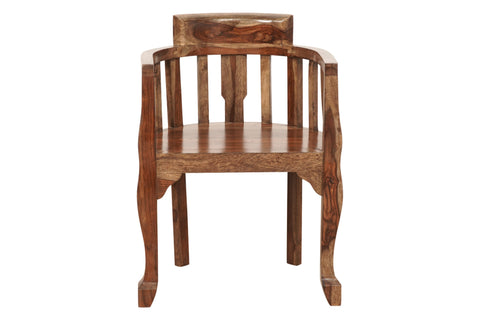 Lubin Solid Wood Living Room Chair in Honey Oak Finished - Rajasthali Furniture 