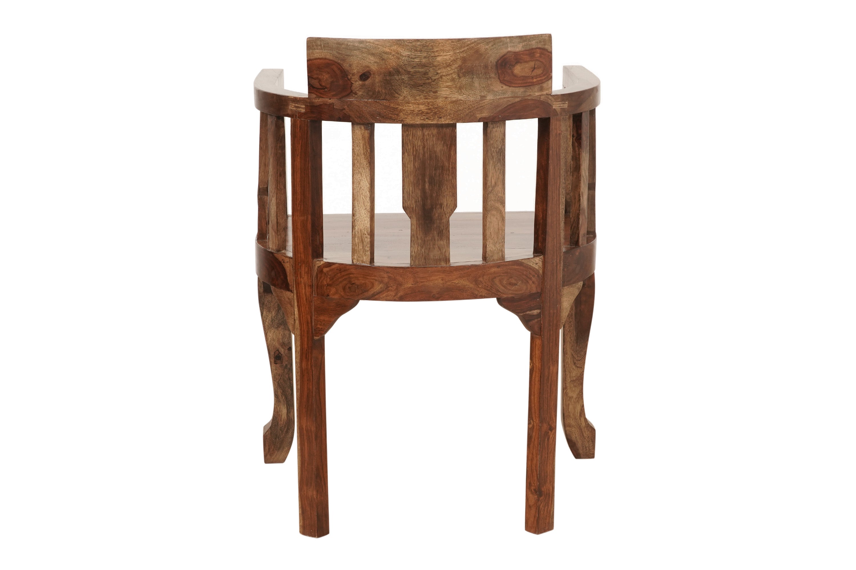 Lubin Solid Wood Living Room Chair in Honey Oak Finished - Rajasthali Furniture 