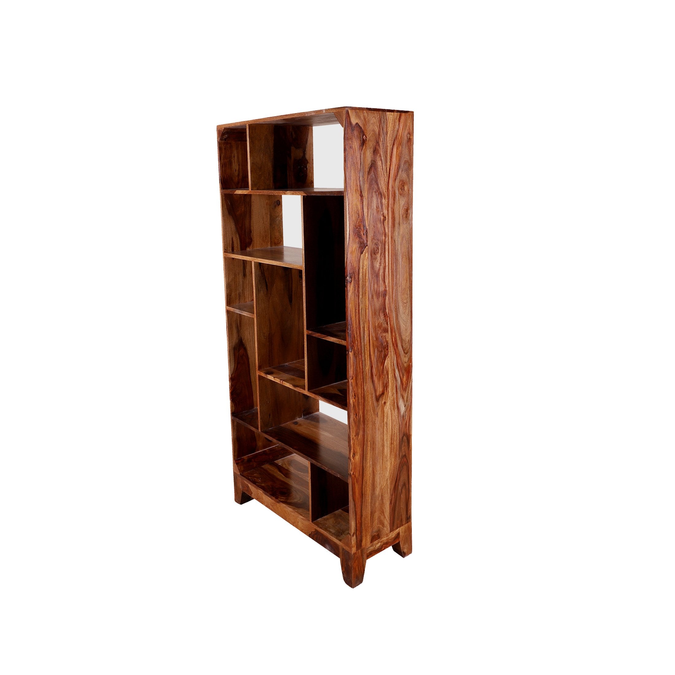 Bottlesfoard Solid Wood Book Shelf in Natural Finish - rajasthali-furniture