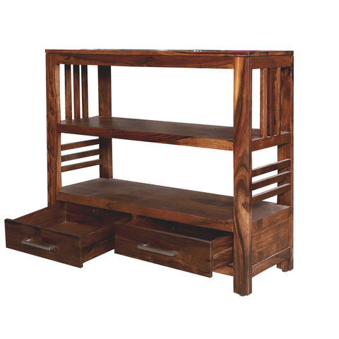 Baek Wooden Side Board with shelves - Rajasthali Furniture 