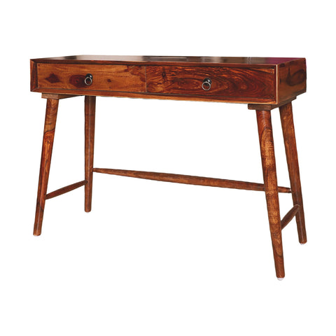 Longridge Solid Wood Two drawer wooden console Table - Rajasthali Furniture 