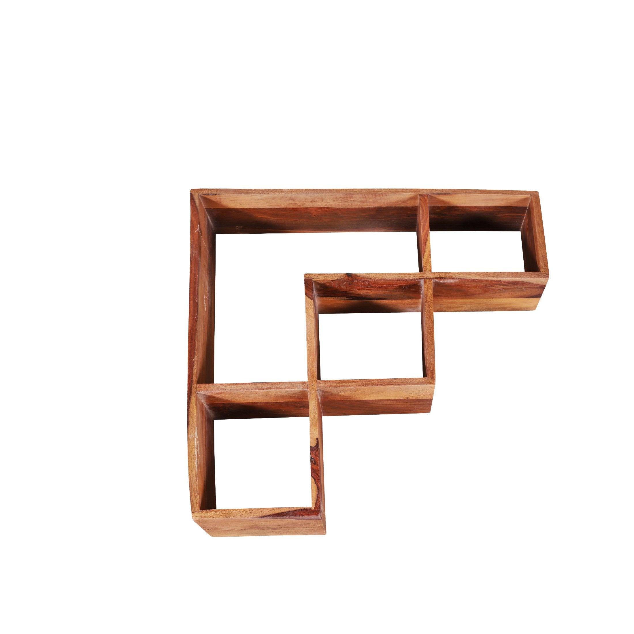 Bezerra Solid Wood Wall Shelf in Natural Finish Rajasthali Furniture - rajasthali-furniture