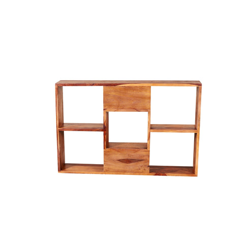 Gracie Solid Wood Wall Shelves in Natural Finish Rajasthali Furniture - rajasthali-furniture