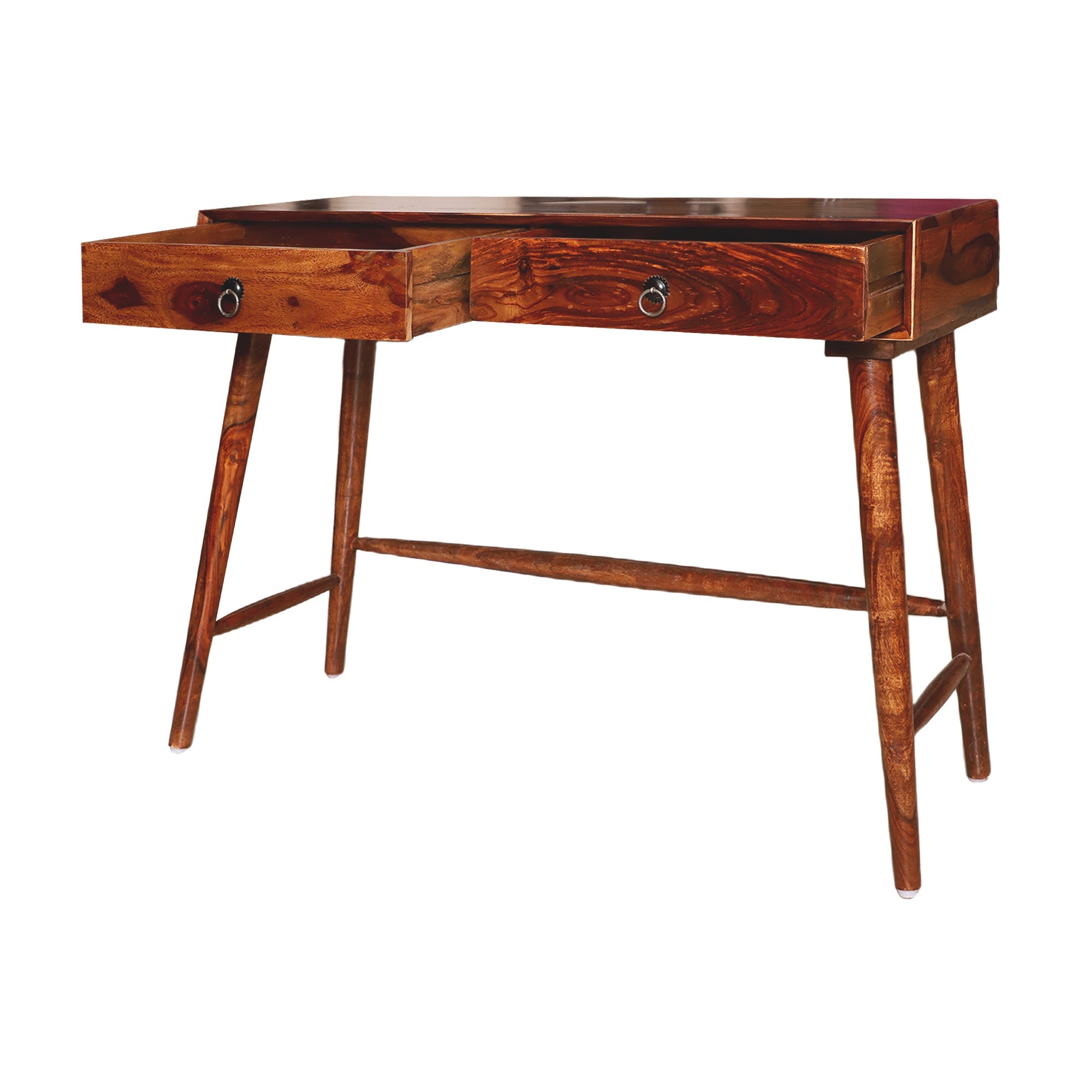 Longridge Solid Wood Two drawer wooden console Table - Rajasthali Furniture 