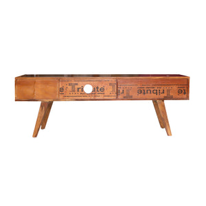 Lekedi 57" Solid Wood Open Shelf with Two Palla TV Unit - Rajasthali Furniture 