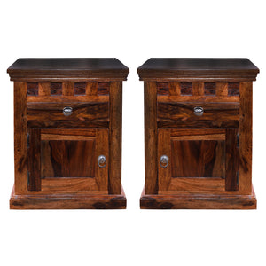 Livia One Door One Drawer Bed Side - rajasthali-furniture