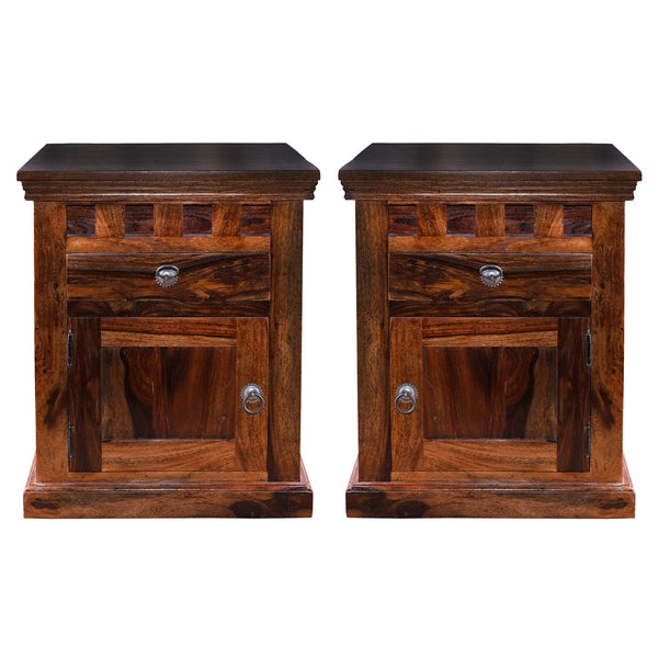 Livia One Door One Drawer Bed Side - rajasthali-furniture