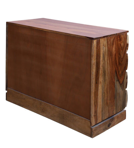 Oskar Solid Wood Five Drawer Chester in Honey Oak Finished Rajasthali Furniture - Rajasthali Furniture 