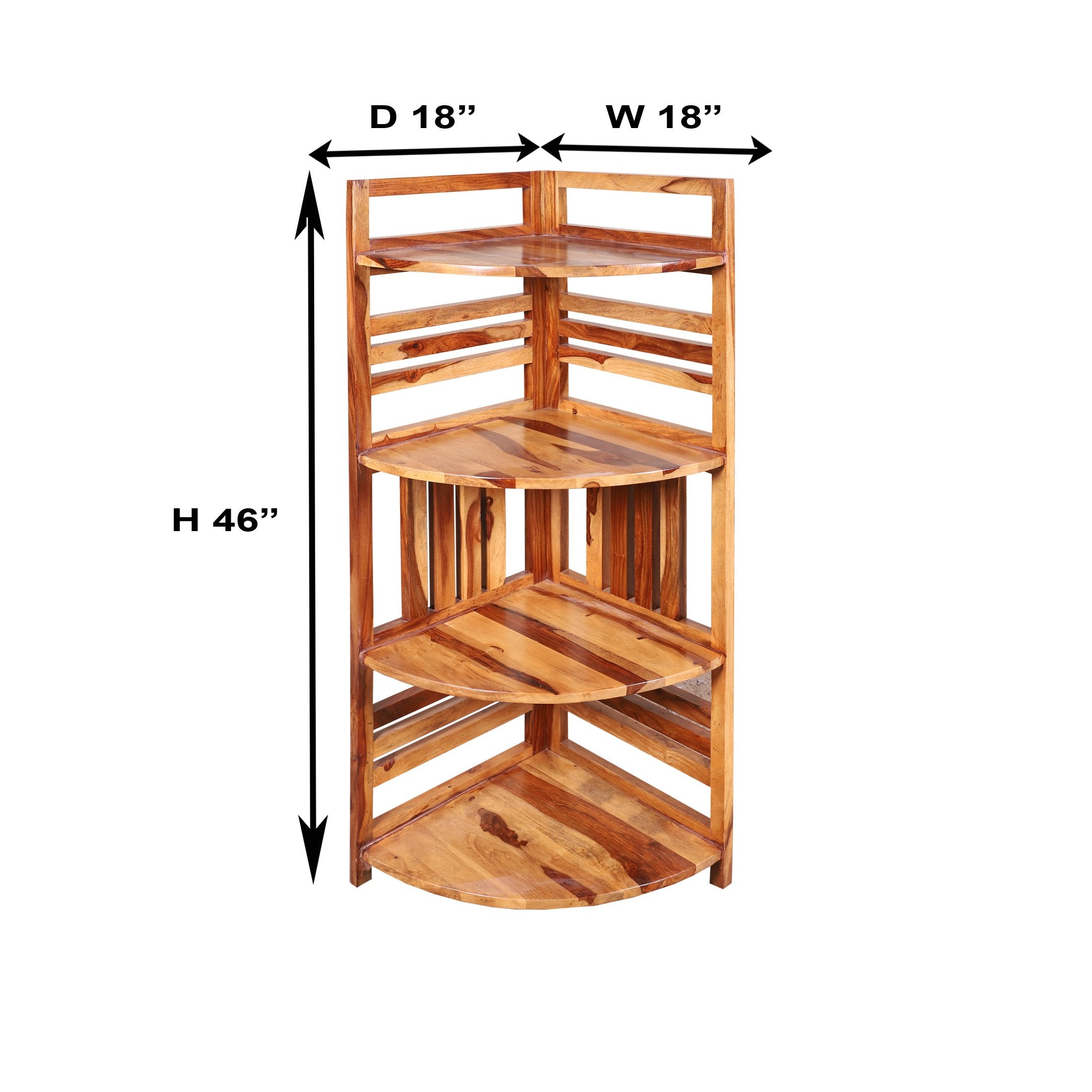 Wood Four Tier End Table