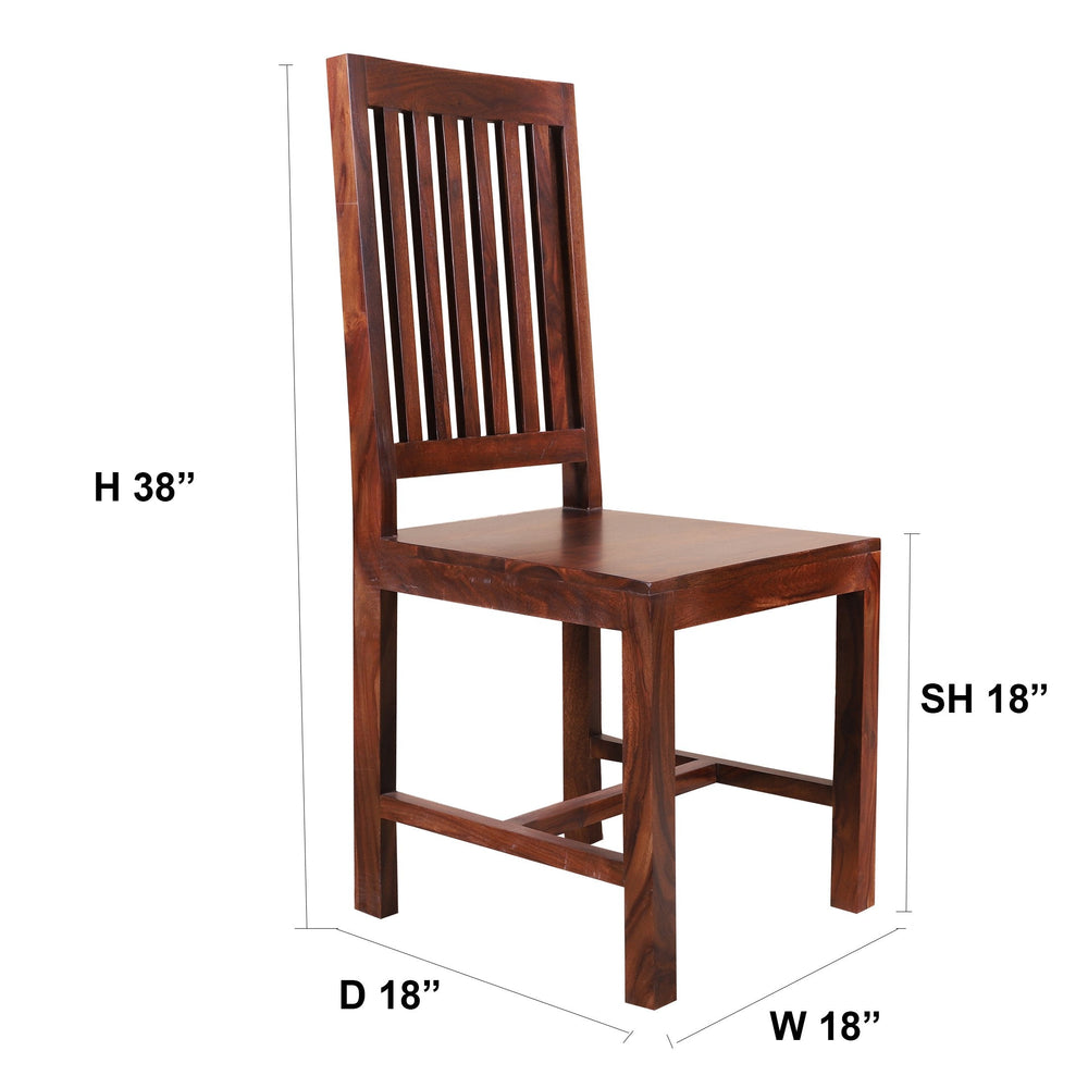 Silas Sheesham Wood Dining & Study Chair (Natural Finish)